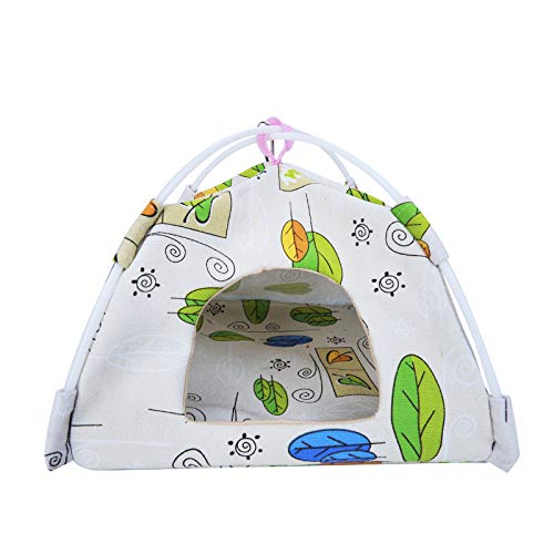 Bird Hammock Tent Nest Parrot Hanging Hut Conure House Parakeet Sleeping Bed Cute Toy Gift Small Animal Squirrel Ferret Habibat (White, Large)