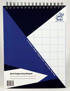 engineering paper 100 sheet - spiral notepad (blue cover)