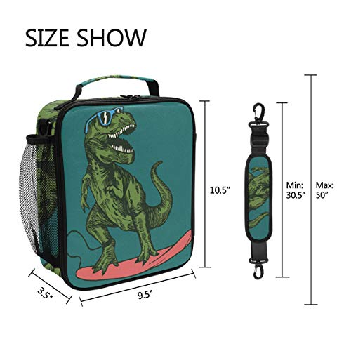 Lunch Bag Insulated Boxes Cooler Lunch Handbags Skateboard Dinosaur Organizer Containers for Picnic School Office