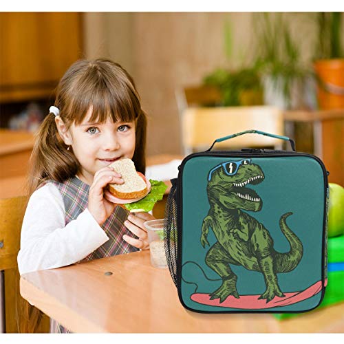 Lunch Bag Insulated Boxes Cooler Lunch Handbags Skateboard Dinosaur Organizer Containers for Picnic School Office