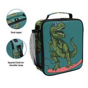 Lunch Bag Insulated Boxes Cooler Lunch Handbags Skateboard Dinosaur Organizer Containers for Picnic School Office