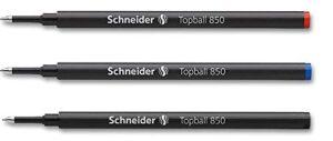 schneider topball 850, 0.5 mm rollerball refills - 3/pk, 1 each of red, black & blue (bulk packed)