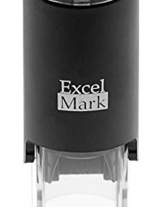 ExcelMark A-17 DIY Self-Inking Rubber Office Stamp Kit - Red and Blue Ink