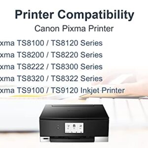 Miss Deer Compatible 280 281 Ink Cartridges, Replacement for Canon PGI-280XXL CLI-281XXL PGI280 CLI281 for Canon PIXMA TS9120 TS8120 TS8220 TS8320 TS8100 TS8200 TS9100 (6 Pack with Photo Blue)