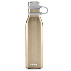 contigo couture thermalock vacuum-insulated stainless steel water bottle, 20oz, chardonay transparent
