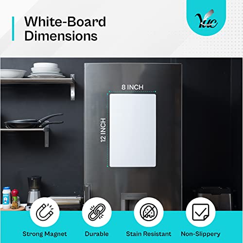 12x8 inch - Small White Board - Magnetic whiteboard - Magnetic Dry Erase Board - Fridge whiteboard - Refrigerator whiteboard - White Board for Fridge - Dry Erase Board Magnetic - Magnetic White Board
