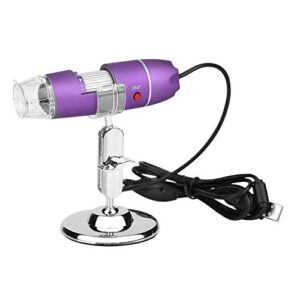 USB Digital Microscope 24Bit DSP Handheld Skin Hair Scalp Detector 50-500× Magnification Beauty Microscope for Measurement, Photo and Video Capture