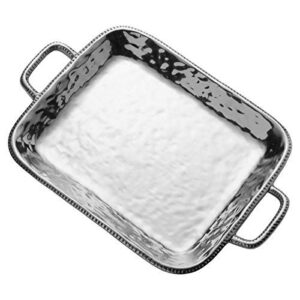 wilton armetale® river rock large rectangular tray with handles