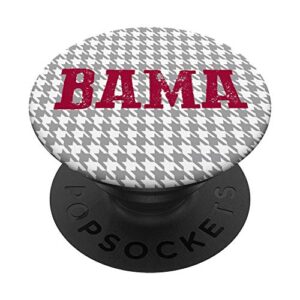 houndstooth distressed crimson "bama" initial/monogram popsockets swappable popgrip