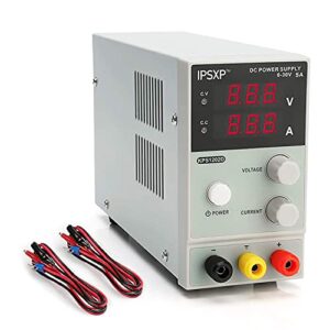 ipsxp dc power supply variable, adjustable switching regulated power supply（0-30 v 0-5 a）, kps1202d adjustable switching regulated dc power supply digital, data hold - 220v with alligator leads