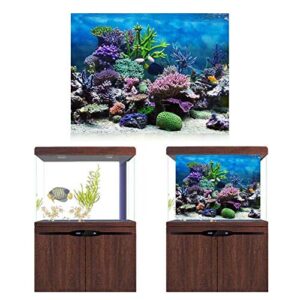 FILFEEL Aquarium Background Fish Tank Decorations Pictures PVC Adhesive Poster Underwater Coral Backdrop Decoration Paper Cling Decals Sticker(76 * 30cm)