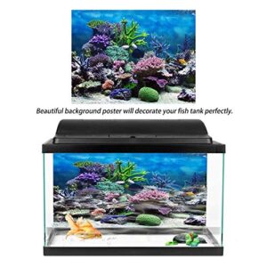 FILFEEL Aquarium Background Fish Tank Decorations Pictures PVC Adhesive Poster Underwater Coral Backdrop Decoration Paper Cling Decals Sticker(76 * 30cm)