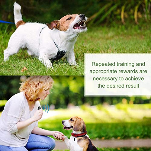 Ultrasonic Dog Barking Deterrent, MODUS 2 in 1 Dog Training and Bark Control Device, Anti-Barking Device, Control Range of 16.4 Ft, Wrist Strap, Battery Included, LED Indicate, Indoor and Outdoor