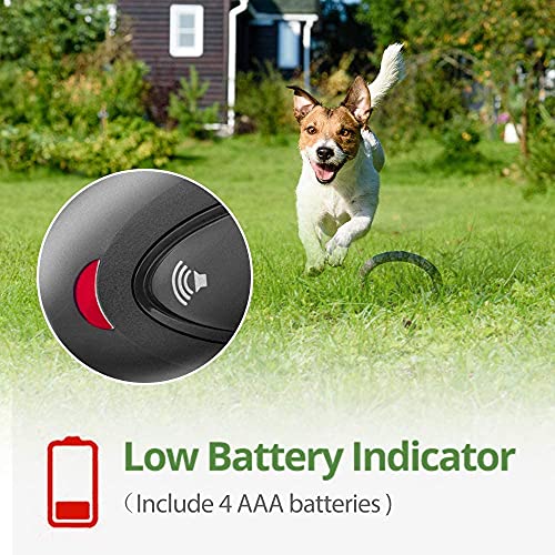 Ultrasonic Dog Barking Deterrent, MODUS 2 in 1 Dog Training and Bark Control Device, Anti-Barking Device, Control Range of 16.4 Ft, Wrist Strap, Battery Included, LED Indicate, Indoor and Outdoor