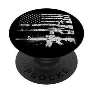 usa flag guns weapons rifles 2a amendment fathers day gift popsockets popgrip: swappable grip for phones & tablets