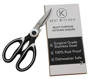 best kitchen heavy duty cooking scissors for food like chicken, poultry, game, meat, pizza. herb cutting utility scissor – multipurpose dishwasher safe kitchen shears – surgical grade stainless steel