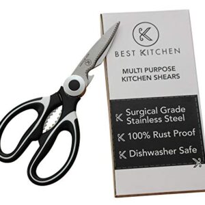 Best kitchen Heavy Duty Cooking Scissors for Food like Chicken, Poultry, Game, Meat, Pizza. Herb Cutting Utility Scissor – Multipurpose Dishwasher Safe Kitchen Shears – Surgical Grade Stainless Steel