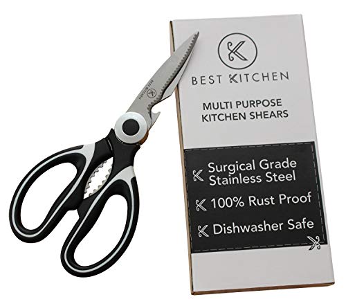 Best kitchen Heavy Duty Cooking Scissors for Food like Chicken, Poultry, Game, Meat, Pizza. Herb Cutting Utility Scissor – Multipurpose Dishwasher Safe Kitchen Shears – Surgical Grade Stainless Steel