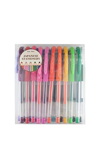 Uni-ball Signo UM-151 Gel Ink Pen, 0.38 mm,19 colors set with MIYABI stationery store original pen case(UM151-19C)