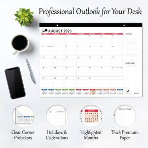 Desk Calendar 2023-2024 – Large Desktop Calendar Pad for Office or Home – Big Monthly Calendar 17" x 12" for Work with To-Do List & Notes | Calendar for Teachers, Student, Classroom (Runs 18 Months August 2023 - December 2024)