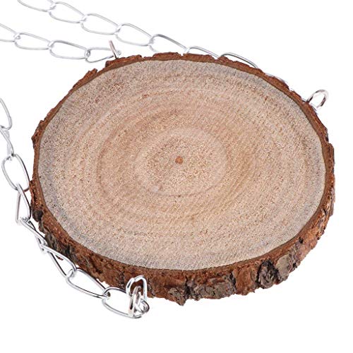 Hamster Wood Hammock Parrot Swing Toys Bird Perch Hamster Squirrel Wood Hanging Cage Chain Decoration