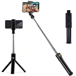 hehui selfie stick tripod stand holder extendable with bluetooth remote compatible with samsung galaxy s7/7 plus /s8/8 plus/s9/9 plus ios and android cellphone/phone x/phone 8/8 plus