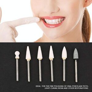 Dental Composite Polishing Kit 6Pcs Dental Porcelain Teeth Polisher Polishing Kit Oral High Speed Restoration Tool