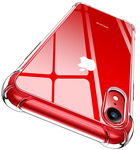 CANSHN Clear Protective Designed for iPhone XR Case [Military Drop Protection] [Not Yellowing] Shockproof Phone Case with Soft TPU Bumpers, Slim Thin Case for iPhone XR - Clear