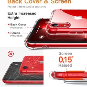 CANSHN Clear Protective Designed for iPhone XR Case [Military Drop Protection] [Not Yellowing] Shockproof Phone Case with Soft TPU Bumpers, Slim Thin Case for iPhone XR - Clear