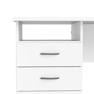 Tvilum Whitman Desk with 3 Drawers, White