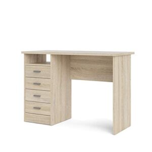tvilum warner desk with 4 drawers, oak structure