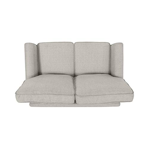 GDFStudio Denise Loveseat, Mid-Century Modern, Minimal, Beige