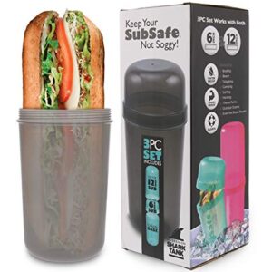 SubSafe Sub Sandwich Container – This Reusable Sandwich Container Keeps Your Sub Safe, Not Soggy – Ideal Boating Accessories and Cooler Accessories – As Seen On Shark Tank, Makes a Great Gift