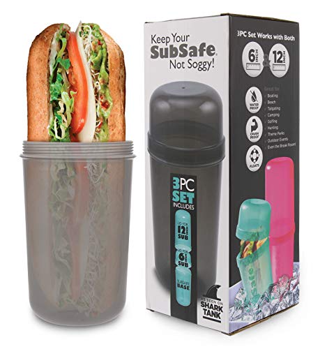 SubSafe Sub Sandwich Container – This Reusable Sandwich Container Keeps Your Sub Safe, Not Soggy – Ideal Boating Accessories and Cooler Accessories – As Seen On Shark Tank, Makes a Great Gift