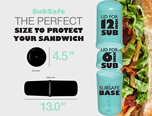 SubSafe Sub Sandwich Container – This Reusable Sandwich Container Keeps Your Sub Safe, Not Soggy – Ideal Boating Accessories and Cooler Accessories – As Seen On Shark Tank, Makes a Great Gift