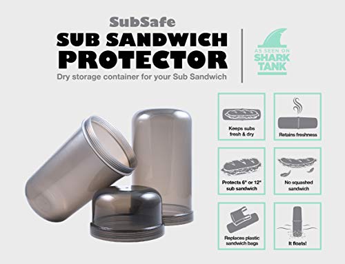 SubSafe Sub Sandwich Container – This Reusable Sandwich Container Keeps Your Sub Safe, Not Soggy – Ideal Boating Accessories and Cooler Accessories – As Seen On Shark Tank, Makes a Great Gift