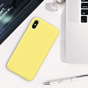 SURPHY Designed for iPhone Xs Max Case, Thickened Liquid Silicone Phone Case for iPhone Xs Max 6.5 inches, Yellow