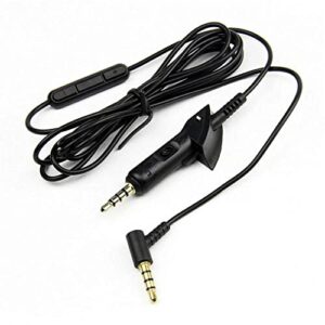 muigiwi replacement audio cable cord wire with inline mic remote volume control compatible with bose quietcomfort 15 qc15 qc2 headphones