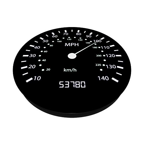 Speed Speedometer Odometer Car Race Motorcycle Bicycle Black PopSockets Swappable PopGrip