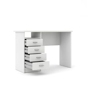 Tvilum Warner Desk with 4 Drawers, White