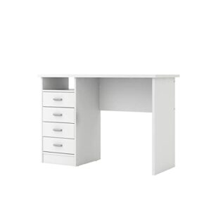 tvilum warner desk with 4 drawers, white