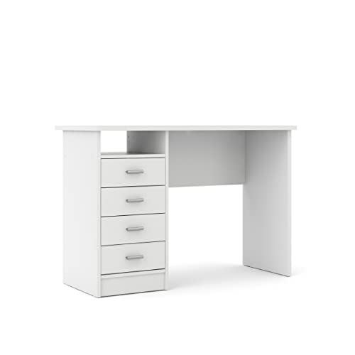 Tvilum Warner Desk with 4 Drawers, White