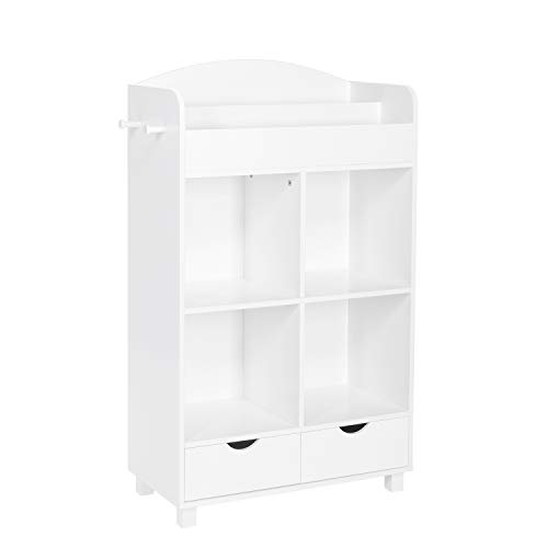 RiverRidge Book Nook Collection Kids Cubby Bookrack Storage Cabinet, White