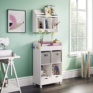 RiverRidge Book Nook Collection Kids Cubby Bookrack Storage Cabinet, White