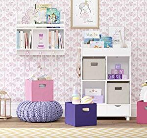 RiverRidge Book Nook Collection Kids Cubby Bookrack Storage Cabinet, White