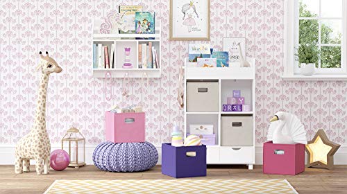 RiverRidge Book Nook Collection Kids Cubby Bookrack Storage Cabinet, White