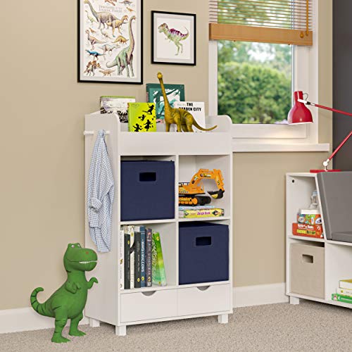 RiverRidge Book Nook Collection Kids Cubby Bookrack Storage Cabinet, White