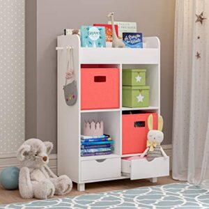 RiverRidge Book Nook Collection Kids Cubby Bookrack Storage Cabinet, White