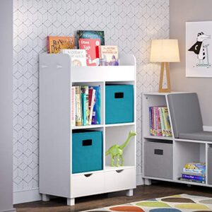 RiverRidge Book Nook Collection Kids Cubby Bookrack Storage Cabinet, White