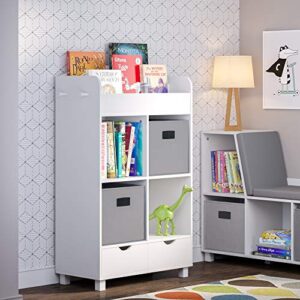 RiverRidge Book Nook Collection Kids Cubby Bookrack Storage Cabinet, White